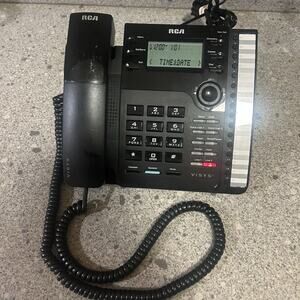 RCA VISYS 25203RE1A Corded Desktop Phone - Black Phone With Power Adapter